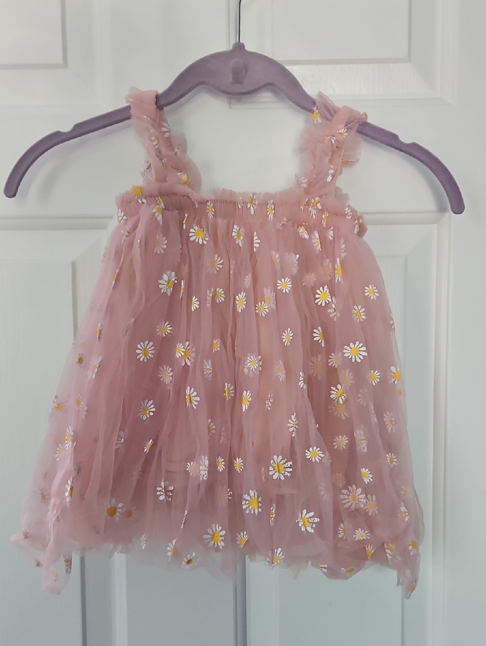 Pink Daisy Tulle Dress - Floral Girls' Dress